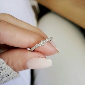 Emerald Cut Sterling Silver Ring